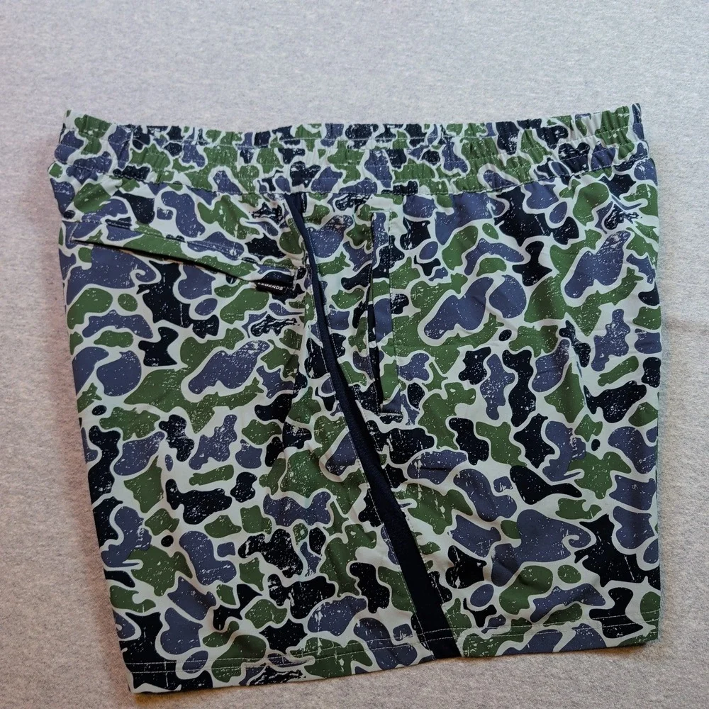 Legends Luka Shorts Mens XXL 2XL Green Blue Camo Lined Athletic Training Running